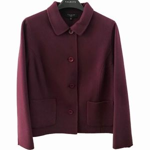 Talbots wool 16P jacket color Fig plush or Plus XP See Measurements